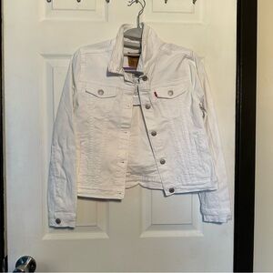 Levi's Kids White Denim Jacket, L 14/16
